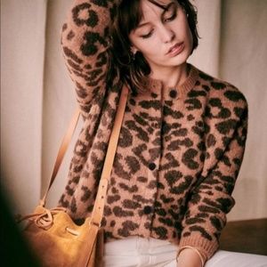 Sezane Gustave Jumper Camel / Moka Color Size Small